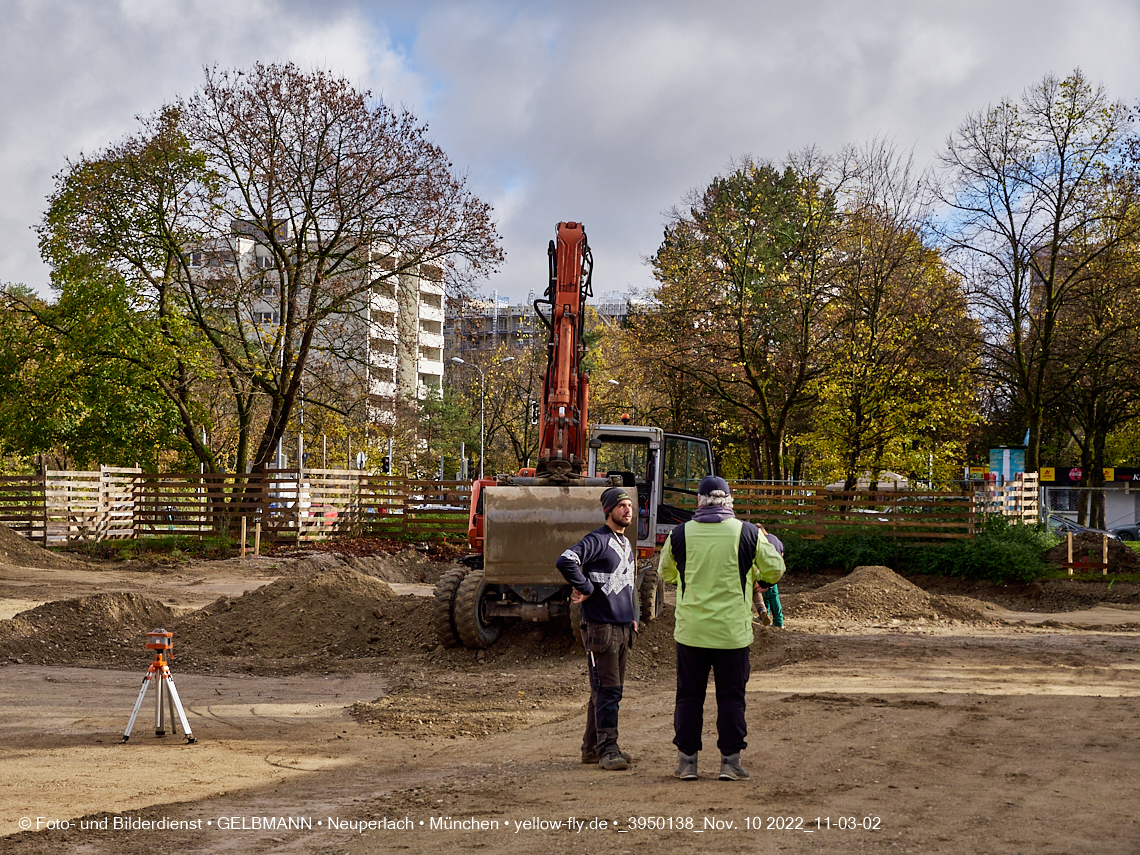 10.11.2022 - Baustelle an der Quiddestraße Haus für Kinder in Neuperlach